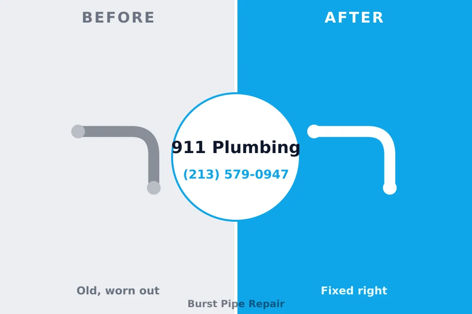 Before and after: plumbing repair Fort Recovery, OH